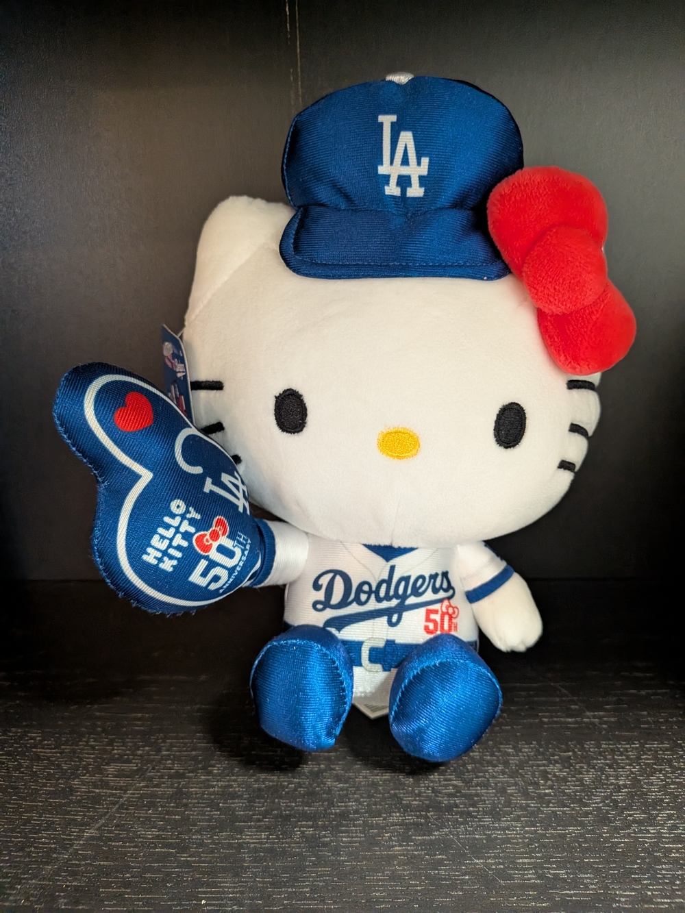 Hello Kitty Los Angeles Dodgers Blue Plush Toy - Official Team Plush Brand New